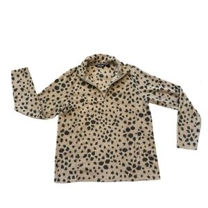 Land’s End - Women's Opul Pear Appal Print Quarter Zip Fleece Pullover - Medium